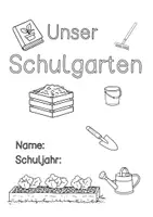 Vorschau - Arbeitsblätter - Deckblatt / Schulgarten / Inhaltsverzeichnis / Garten / KITA / GS - Seite 1