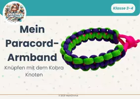Vorschau - Mal- und Bastelvorlagen - Mein Paracord Armband - Knüpfen mit dem Kobra Knoten - Seite 1