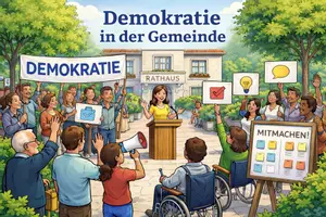 Vorschau - Stundenentwürfe - Präsentation - Demokratie in der Gemeinde - Deckblatt