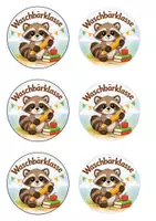 Vorschau - Mal- und Bastelvorlagen - Schulstart Paket – Waschbär (Steckbrief, Wimpelkette, Schilder) - Seite 2