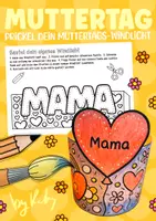 Vorschau - Arbeitsblätter - Muttertags Windlichter zum Prickeln & Basteln - Kunstprojekt - Deckblatt