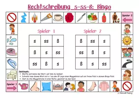 Vorschau - Spiele - Rechtschreibung: s-ss-ß Bingo und Buchstabierspiel - Seite 3
