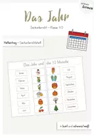 Vorschau - Arbeitsblätter - Das Jahr und die 12 Monate - Sachunterricht GS 1 - Deckblatt