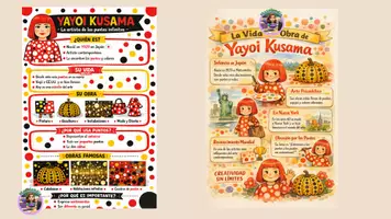 Vista previa - Manualidades / Dibujos para colorear - YAYOI KUSAMA - ACTIVIDADES PARA EL AULA - página 1