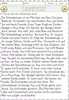 Vorschau - Arbeitsblätter - Die Schneekönigin (Hans Christian Andersen), Lesen und verstehen Arbeitsblätter mit Lesetext, Fragen - Seite 2