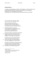 Vorschau - Klassenarbeiten - Inhaltsangabe zu einer Ballade (Die Goldgräber) verfassen (Klasse 7) - Deckblatt