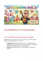 anteprima - Flashcard - 4 Giochi Didattici per la Canzoncina della A - Pagina di copertina