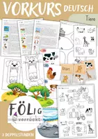 Vorschau - Stundenentwürfe - Vorkurs Deutsch - Tiere - Deckblatt