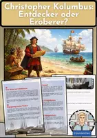 Vorschau - Arbeitsblätter - Christoph Kolumbus - Entdecker oder Eroberer? - Arbeitsblätter mit Lösungen - Geschichte Klasse 6/7 - Deckblatt