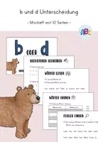 Vorschau - Arbeitsblätter - b oder d Unterscheidung : Miniheft - Deckblatt