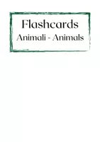 anteprima - Flashcard - Flashcard ITA-ENG Animali | prime parole - Pagina 1