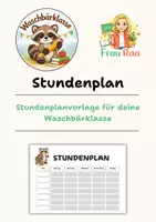 Vorschau - Poster - Stundenplan Waschbär - Deckblatt