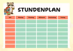 Vorschau - Poster - Stundenplan Waschbär - Seite 1