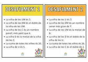 Vista previa - Hojas de trabajo - Desafiaments nombres de 5 xifres - página 1