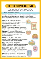 Vista previa - Hojas de trabajo - texto predictivo los signos del zodiaco para primaria - Portada