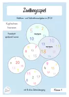 Vorschau - Spiele - Zwillingsspiel: Addition & Subtraktion im ZR 20 - Deckblatt