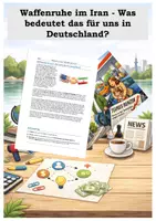 Vorschau - Arbeitsblätter - Waffenruhe im Iran - Welche Folgen hat es für Deutschland? - Deckblatt