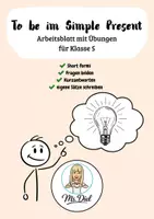 Vorschau - Arbeitsblätter - To be im simple present Arbeitsblatt - Deckblatt