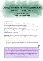 Vorschau - Prüfungsvorbereitung - Übungsheft Abschlussprüfung Mathe - Seite 1