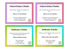 Vista previa - Tarjetas / Manipulativos - Rol txartelak - página 1