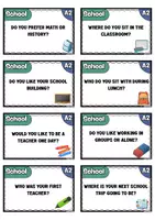 Vista previa - Unidades / Secuencias / Situaciones de Aprendizaje - Conversation Cards – School Theme (A2 Level) | 50 Cards - página 3