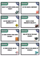 Vorschau - Spiele - Conversation Cards – School Theme (A2 Level) | 50 Cards - Seite 2