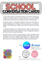 Vorschau - Spiele - Conversation Cards – School Theme (A2 Level) | 50 Cards - Seite 1