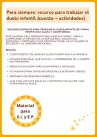 Vista previa - Hojas de trabajo - Para siempre: duelo infantil (cuento y actividades). - página 1