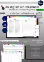 Vorschau - Lehrpläne/Lehrermaterial - Digitaler Lehrerkalender 2026/2027 Grundschule (pastell) 26/27 - Deckblatt
