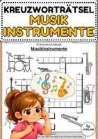 Vorschau - Arbeitsblätter - Kreuzworträtsel Musikinstrumente - Musik Jg.4-6 - Deckblatt