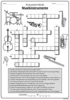 Vorschau - Arbeitsblätter - Kreuzworträtsel Musikinstrumente - Musik Jg.4-6 - Seite 2