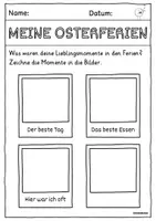 Vorschau - Arbeitsblätter - Malen und Schreiben Osterferien - Seite 1