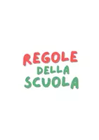 anteprima - Poster - Materiale per il sostegno: regole della scuola - Pagina di copertina