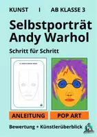 Vorschau - Mal- und Bastelvorlagen - Selbstporträt nach Andy Warhol (Schritt-für Schritt) - Deckblatt