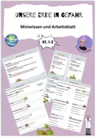 Vorschau - Stundenentwürfe - Unsere Erde in Gefahr: Miniwissen und Arbeitsblatt - Deckblatt