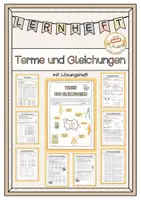 Vorschau - Unterrichtsreihen - Lernheft Terme und Gleichungen - Deckblatt