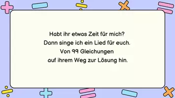 Vorschau - Spiele - 99 Gleichungen - Lied zum Gleichungenlösen - Seite 1