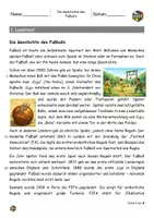 Vorschau - Arbeitsblätter - Lesetext - Die Geschichte des Fußballs - differenziert - Seite 1