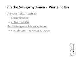 Vorschau - Arbeitsblätter - Ukulele für Anfänger - Schlagrhythmen mit Viertelnoten - Seite 3