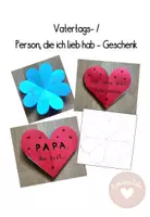 Vorschau - Mal- und Bastelvorlagen - Vatertags- / Ich hab dich lieb- Geschenk - Deckblatt