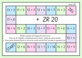 Vorschau - Spiele - Würfelspiel - Zahlenraum 20 Addition/Subtraktion - Seite 3