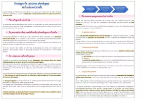 Aperçu - Outils du professeur - Fiche de révision CRPE – Conscience phonologique et apprentissage de la lecture - Page 1