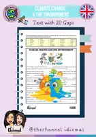 anteprima - Esercizi - CLIMATE CHANGE AND THE ENVIRONMENT – Text with 20 Gaps - Pagina di copertina