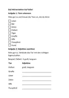 Vorschau - Arbeitsblätter - DaZ-Hörverstehen Auf Safari - Deckblatt