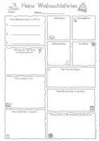 Vorschau - Arbeitsblätter - Meine Ferien: Winterferien/Weihnachtsferien - Rückblick und kreativer Schreibanlass - Seite 1