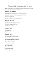 Vorschau - Text - Gemeinsam sind wir stark – Mini-Theaterstück für die Volksschule (15–18 Kinder) inkl. Lied, Regieanweisungen & 2 Versionen (lang & kurz) - Seite 1