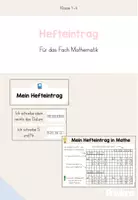 Vorschau - Poster - Hefteintrag für das Fach Mathematik - Visualisierung (beige & blau) - Deckblatt
