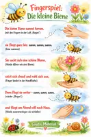 Vorschau - Bildkarten - Fingerspiel Biene Kindergarten – Einfaches Bewegungsspiel für Kita | Gratis Material 🐝 - Deckblatt