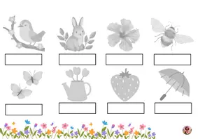 Vista previa - Hojas de trabajo - La primavera- material per treballar la lectoescriptura - página 1
