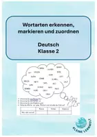 Vorschau - Arbeitsblätter - Wortarten in Klasse 2: Nomen, Verben, Adjektive - Deckblatt